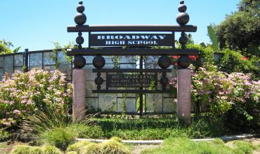 Broadway High School Sign